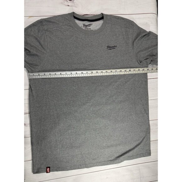 Milwaukee XL T Shirt Short Sleeve Fireflex Cotton Grey Polyester/Cotton Blend - Picture 10 of 11